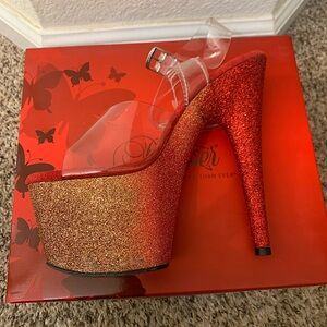 7in Platform Glitter Pumps